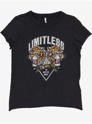 Black girly T-shirt ONLY Lucy - unisex