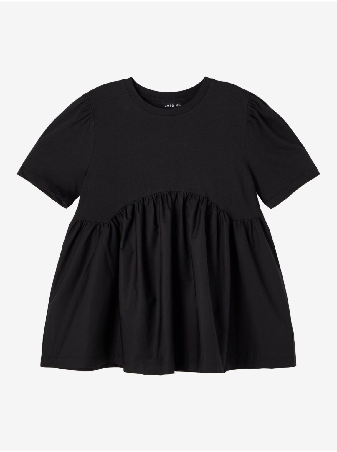 Black girly loose T-shirt name it Bitten - Girls