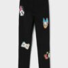 Black girly patterned leggings name it Jerassa Minnie - Girls