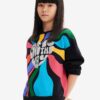 Black girly sweatshirt Desigual Ida - Girls