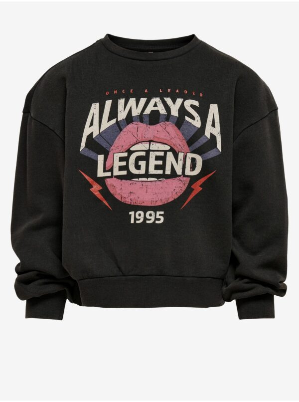 Black girly sweatshirt ONLY Lucinda - Girls