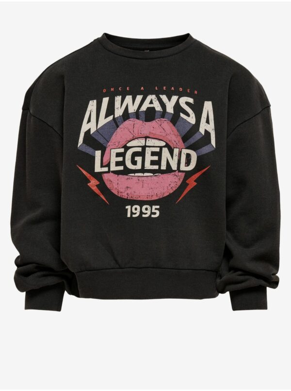 Black girly sweatshirt ONLY Lucinda - Girls