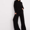 Black knitted set with a hooded sweater