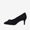 Black leather heeled pumps Tamaris - Women's
