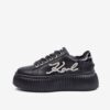 Black leather women's sneakers KARL LAGERFELD - Women's