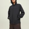 Black lightweight jacket with zip and hood Jack & Jones Marvin - Men's