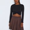 Black long-sleeved T-shirt Noisy May Drakey - Women's