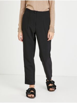 Black loose cropped trousers VILA Juno - Women's