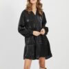 Black loose shiny dress VILA-Leina - Women