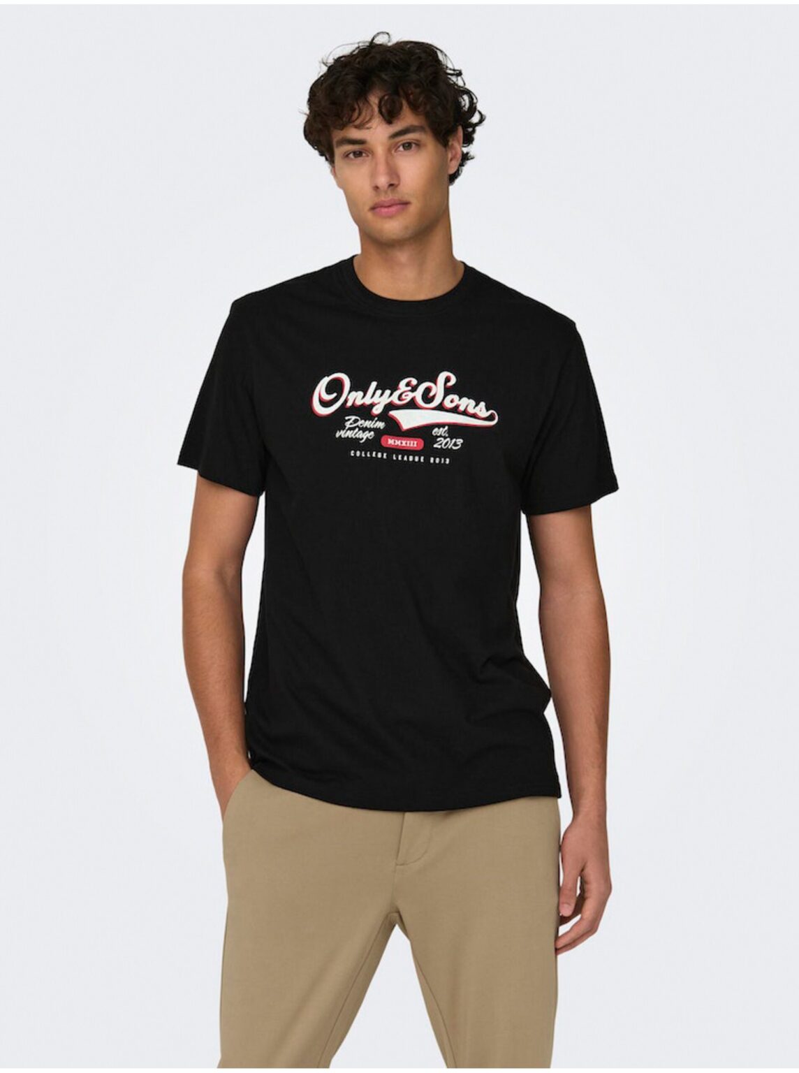 Black men's T-shirt ONLY & SONS Lenny Life - Men's
