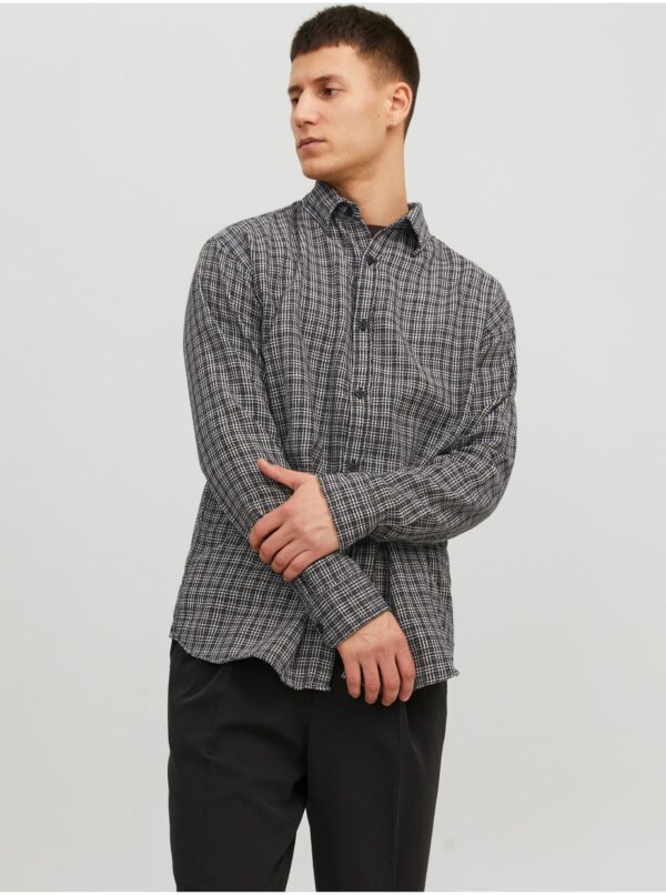 Black men's checkered shirt Jack & Jones Gracia - Men's