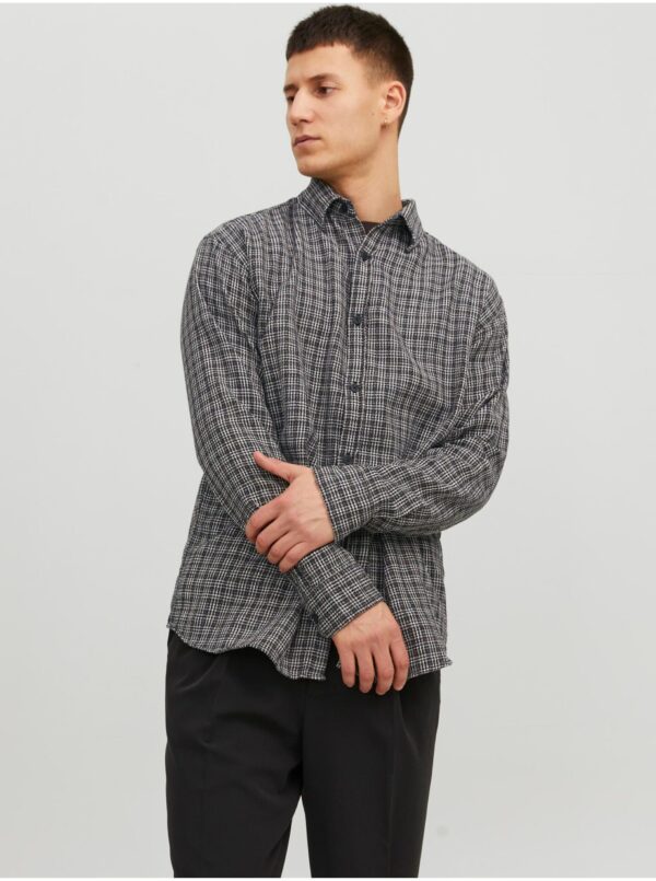 Black men's checkered shirt Jack & Jones Gracia - Men's