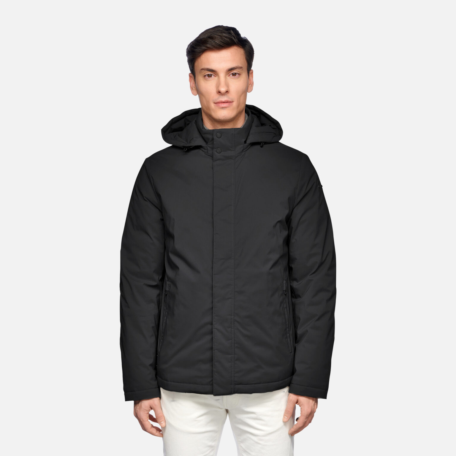 Black men's down jacket Geox Aurelio - Men