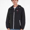 Black men's jacket Tommy Jeans TJM Chicago Windbreaker - Men