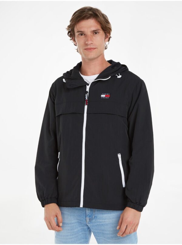 Black men's jacket Tommy Jeans TJM Chicago Windbreaker - Men