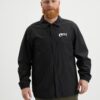 Black men's lightweight shirt jacket with Picture Sinned print - Men's
