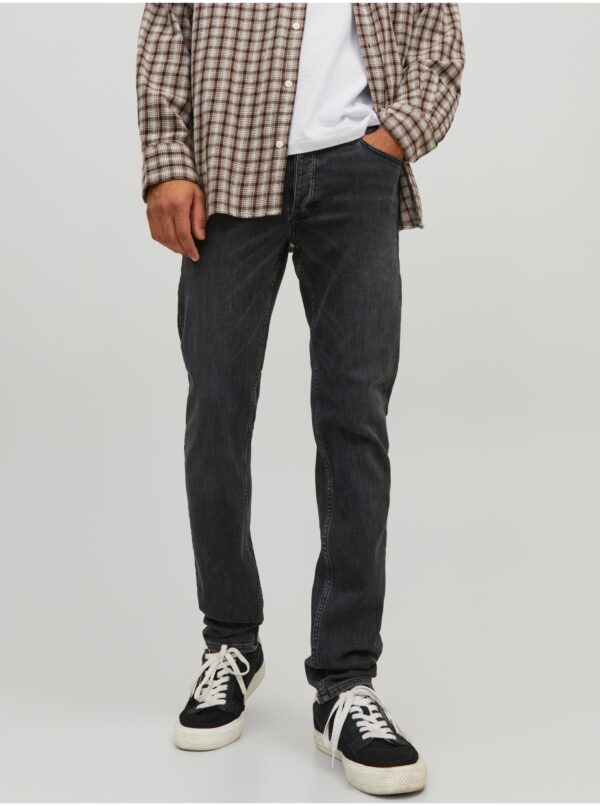 Black men's slim fit jeans Jack & Jones Glenn - Men's