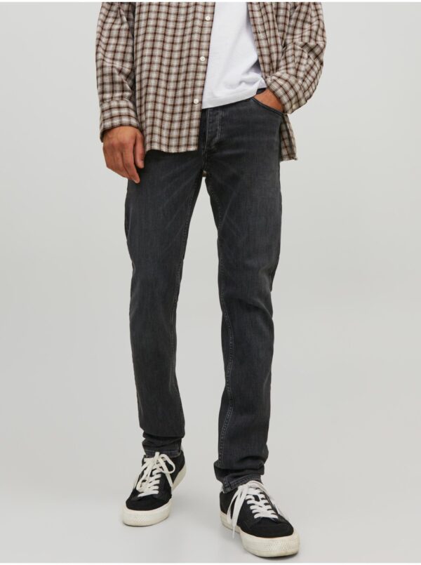 Black men's slim fit jeans Jack & Jones Glenn - Men's