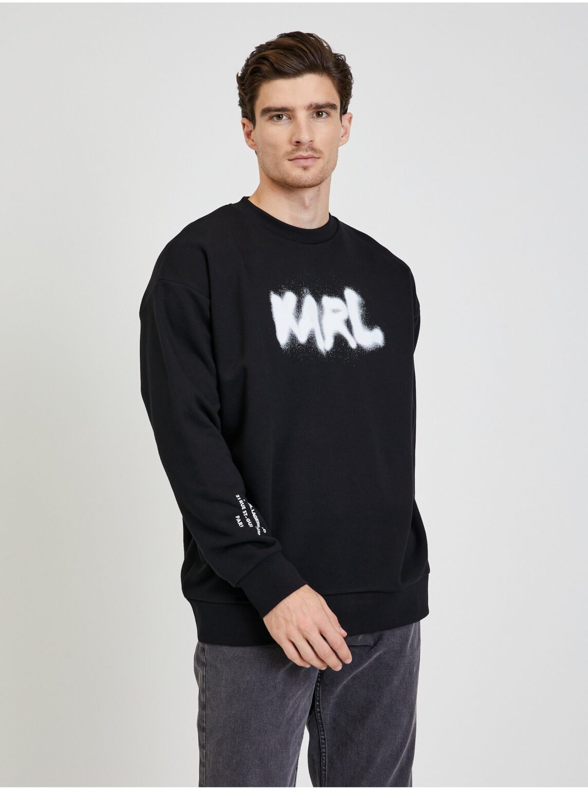 Black men's sweatshirt KARL LAGERFELD - Men's