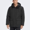 Black men's winter jacket ONLY & SONS Jayden - Men's