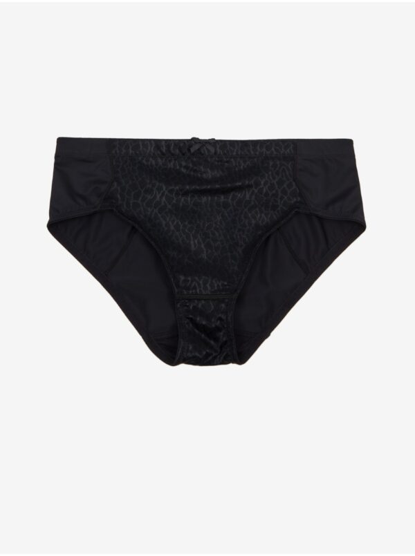 Black panties with small pattern DORINA - Women