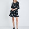 Black patterned dress ONLY Tenna - Women