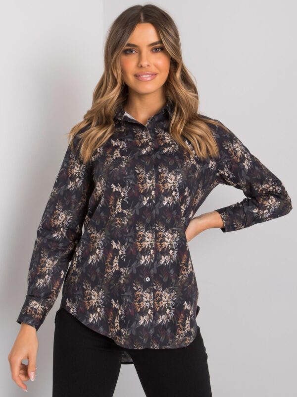 Black patterned women's shirt Edgewood RUE PARIS
