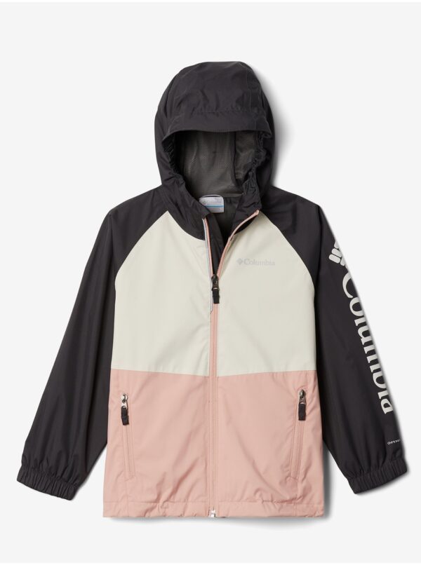 Black-pink children's lightweight waterproof jacket Columbia Dalby Springs - unisex
