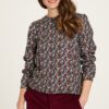 Black-pink floral blouse Tranquillo - Women