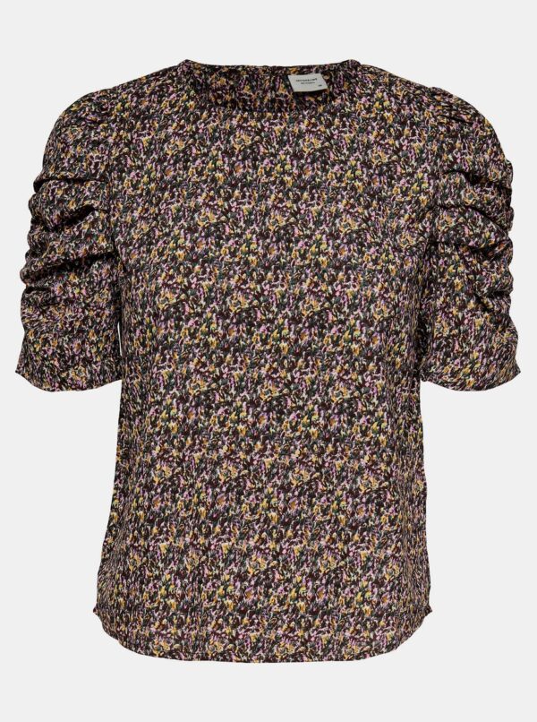 Black-purple floral blouse JDY Mia - Ladies