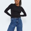 Black ribbed sweater Noisy May Ship - Women