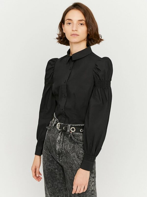 Black shirt with gathered sleeves TALLY WEiJL - Women's