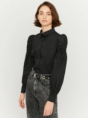 Black shirt with gathered sleeves TALLY WEiJL - Women's