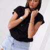 Black sports tunic with hood