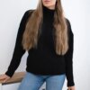 Black turtleneck sweater