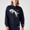 Black unisex patterned hoodie Wrangler - Men