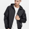 Black windbreaker