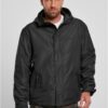 Black windbreaker with front zipper