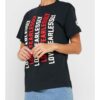 Black women's T-shirt with Converse print - Women's