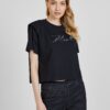 Black women's T-shirt with shoulder pads KARL LAGERFELD - Women's