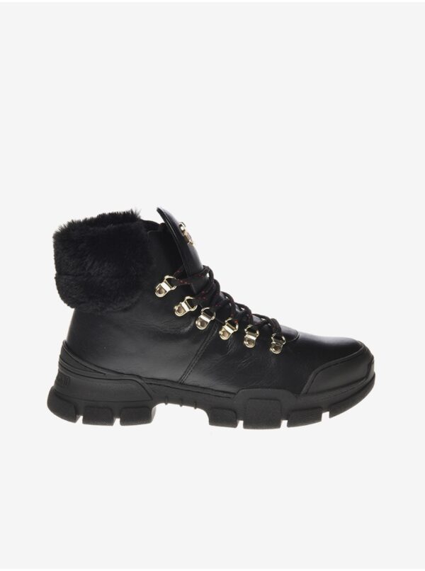 Black women's ankle leather shoes Love Moschino - Women's