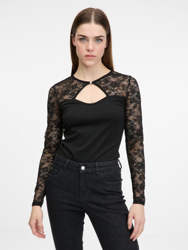 Black women's bodysuit with long sleeves ORSAY - Women's