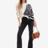 Black women's flared fit jeans Desigual Rem - Women's