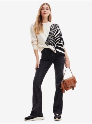 Black women's flared fit jeans Desigual Rem - Women's