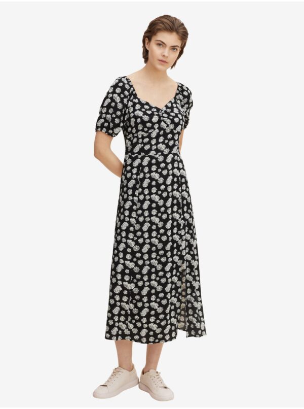 Black women's floral midi dress Tom Tailor Denim - Women's