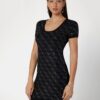 Black women's knitted short dress Guess - Women's