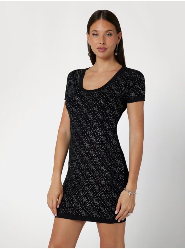 Black women's knitted short dress Guess - Women's