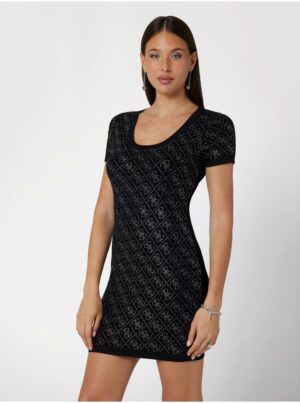 Black women's knitted short dress Guess - Women's