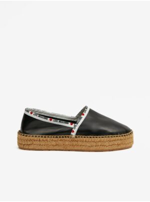 Black women's leather espadrilles Love Moschino - Women's