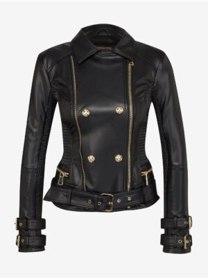 Black women's leather jacket Guess - Women's